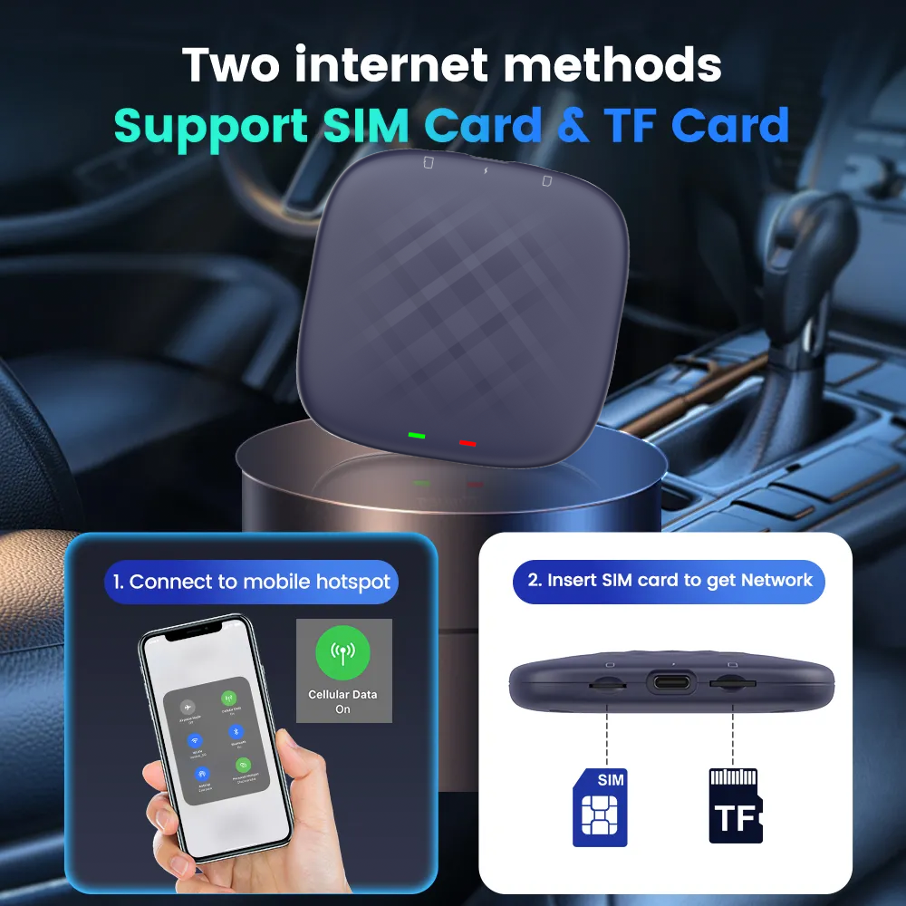 Android 13 AI Box Wireless CarPlay Android Auto For OEM Wired CarPlay